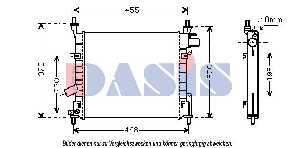 AKS DASIS Радиатор, охлаждение двигателя 090024N